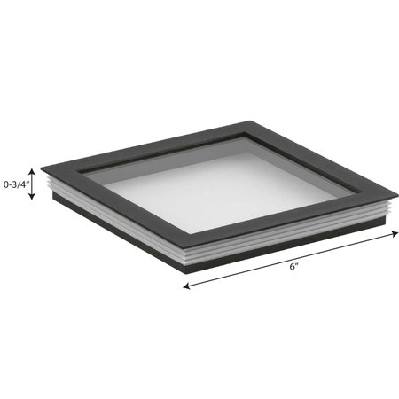 Progress Lighting Cylinder Lens Collection Black 6-Inch Square Cylinder Cover P860047-031